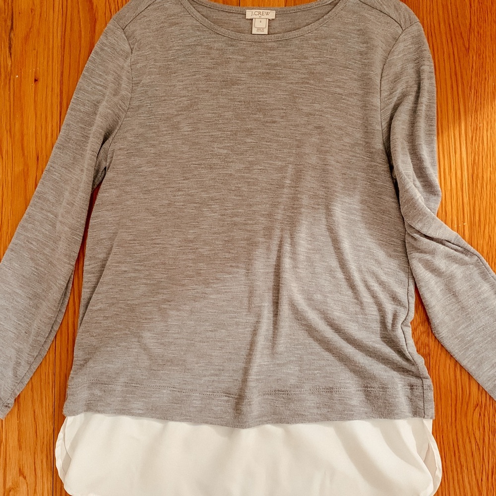 J crew quarter length sleeve top